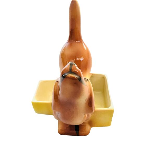 Vintage AL Hirsch “Rover” Dachshund Ceramic Dresser Caddy/Valet Planter MCM 1950 - Picture 2 of 7
